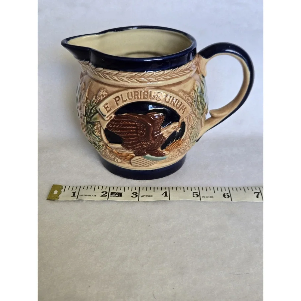 Vintage Mid Century Liberty Bell Ceramic Souvenir Pitcher